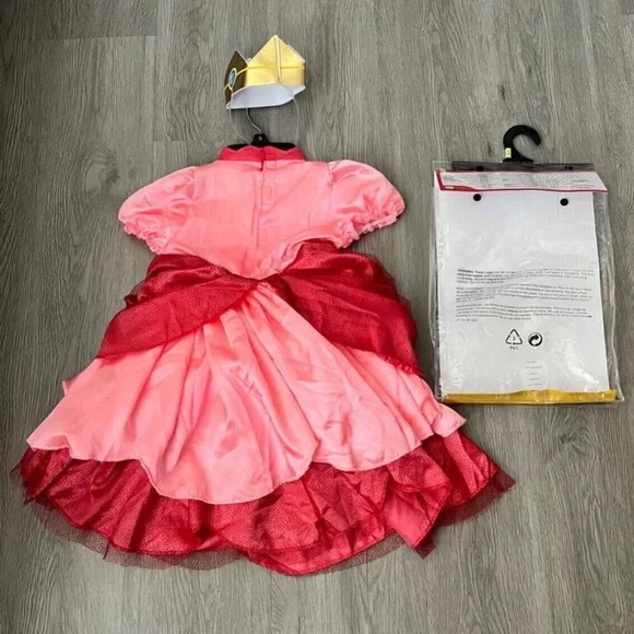 strapless open back dress New Girls Yellow Puffy Toddler Princess Dress – marryshe main image 1